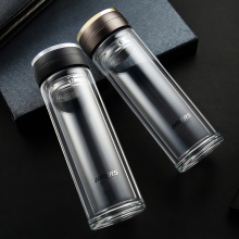 哈尔斯双层玻璃泡茶杯320ML LBL-320-111