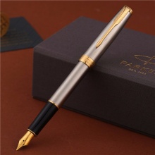 派克（PARKER）钢杆金夹墨水笔 F尖（0.5mm）