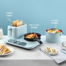 东菱（Donlim）面包机早餐机烤面包机 三明治机多士炉料理锅 DL-3405