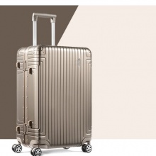 Samsonite/新秀丽经典铝箱登机行李箱铝镁合金拉杆箱  香槟金 20英寸 DB3*16001