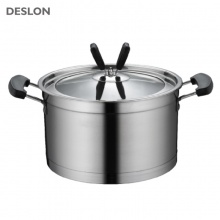 德世朗（DESLON）日耳曼公爵 不锈钢汤锅20cm炒锅24cm两件套 DFS-TZ037A