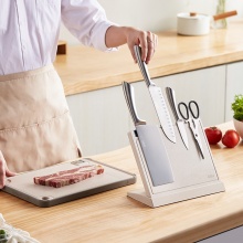 OOU 锋驰系列六件套菜刀水果刀厨师刀切肉刀剪刀架切肉刀套装