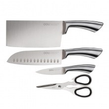 OOU 锋驰系列六件套菜刀水果刀厨师刀切肉刀剪刀架切肉刀套装