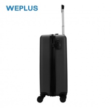 唯加（WEPLUS）飞机万向轮静音行李箱男 时尚商务出差旅行箱女密码箱登机箱子 黑色 20吋 WP7605