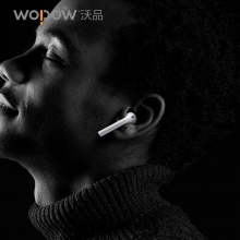 沃品（WOPOW）AirBass 无线蓝牙耳机长续航入耳式真无线跑步运动双耳白色
