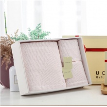 日本内野UCHINO流动波纹系列1浴巾2面巾礼盒礼物礼品 三件套礼盒