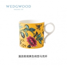 WEDGWOOD玮致活漫游美境马克杯骨瓷杯子茶杯礼盒 漫游美境黄色绮想马克杯 漫游美境塔蓝物语马克杯