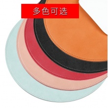 圆形皮质空白鼠标垫来样定做广告鼠标垫小号纯色可爱笔记本电脑垫