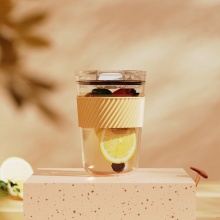 S2漫步杯透明玻璃水杯子耐高温车载咖啡杯
