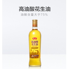 鲁花 食用油 5S 物理压榨 压榨一级 高油酸花生油750ml