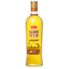 鲁花 食用油 5S 物理压榨 压榨一级 高油酸花生油750ml