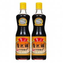 鲁花自然鲜炒菜香酱油500ml 调味油特级生抽 厨房调味品 家用