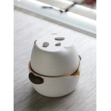 万仟堂陶瓷茶具一茶壶一茶杯国宝熊猫快客杯