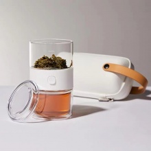 哲品便携玻璃式茶具旅行套装派杯π杯