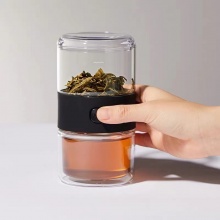 哲品便携玻璃式茶具旅行套装派杯π杯