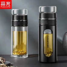 富光轩雅泡茶师双层玻璃杯290ml