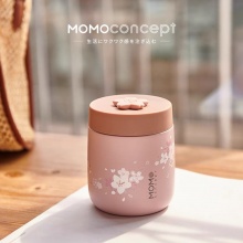 日本MOMO桃子概念轻量保温杯樱花限定款410ml