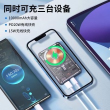 瑞典Sy磁吸充电宝透明款移动电源