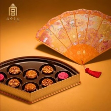 故宫食品朕的心意宫扇盒月饼礼盒