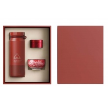 OPUS岩石保温杯茶叶罐冰花釉罗汉杯礼盒套装